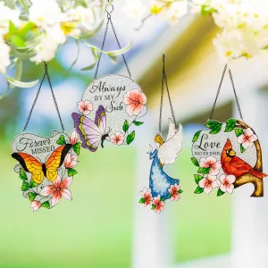 Stained Glass Memorial Signs, Asst of 4,84g4875