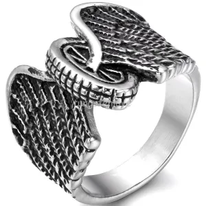 Stainless Steel Winged Wheel Ring