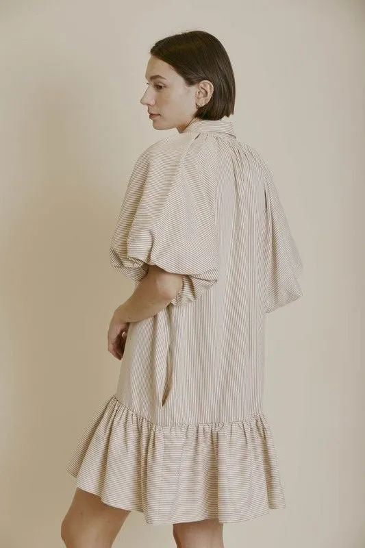 Suede Touch Stripe Dress