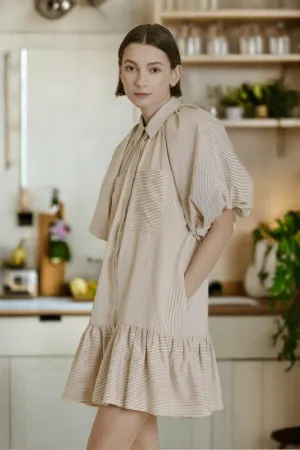 Suede Touch Stripe Dress