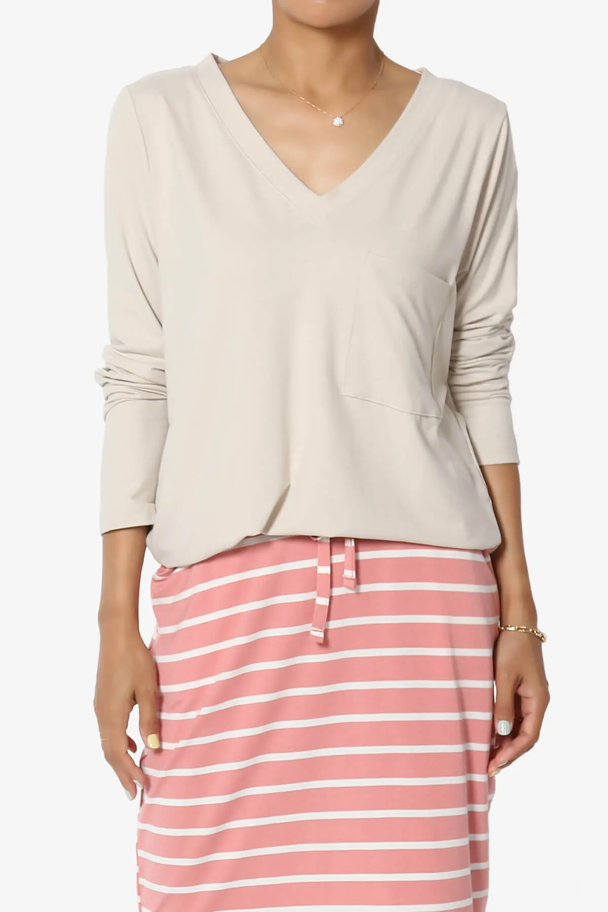 Susan Ultra Soft Chest Pocket Loose Fit T-Shirt