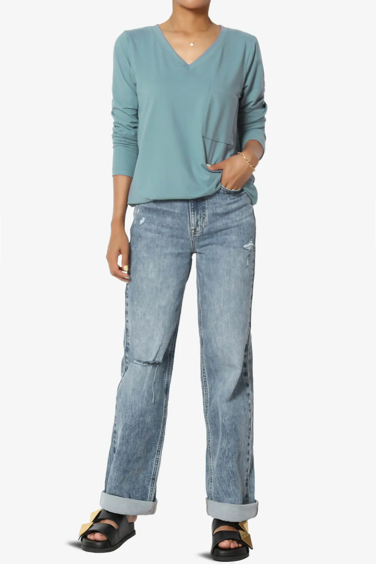 Susan Ultra Soft Chest Pocket Loose Fit T-Shirt