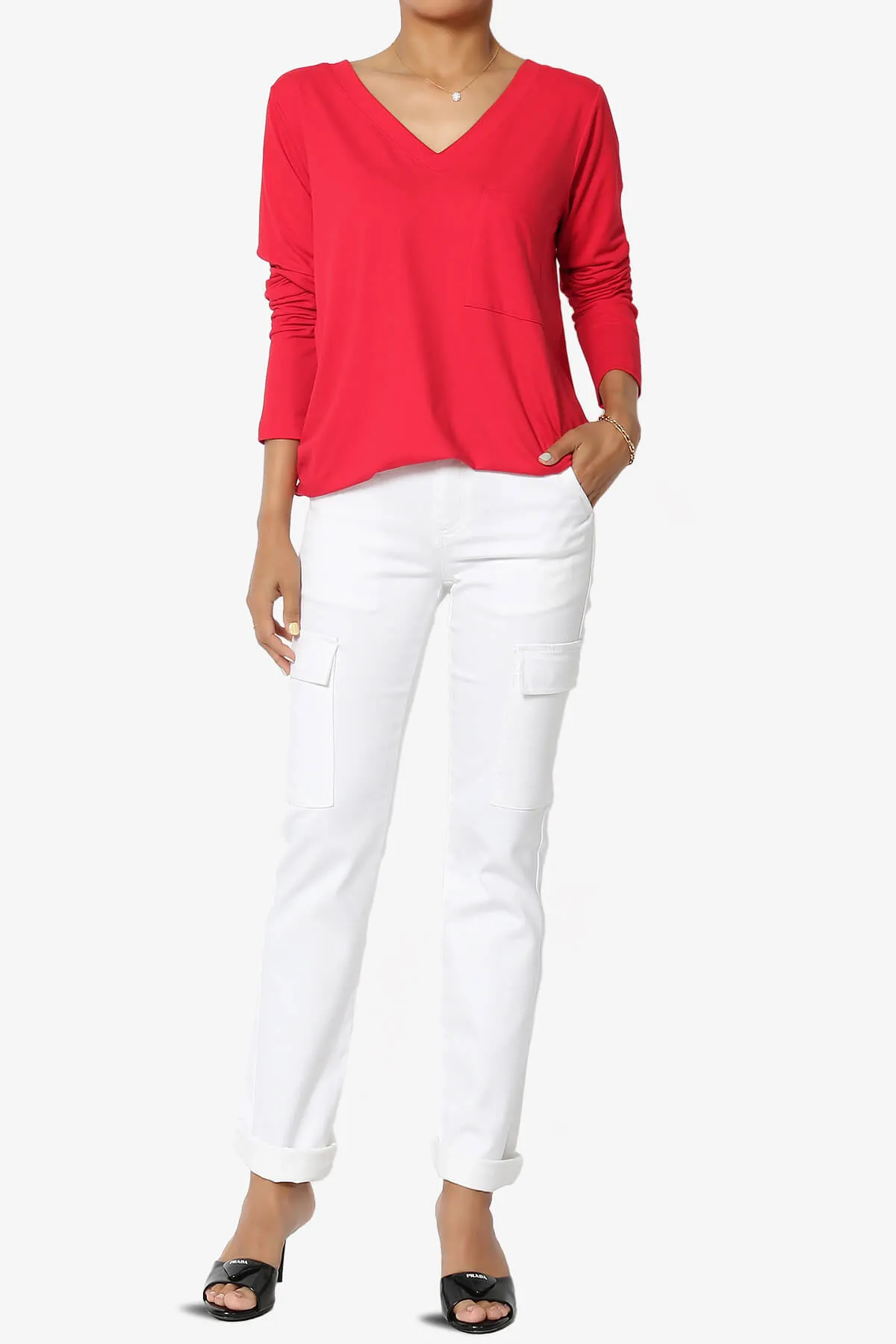 Susan Ultra Soft Chest Pocket Loose Fit T-Shirt