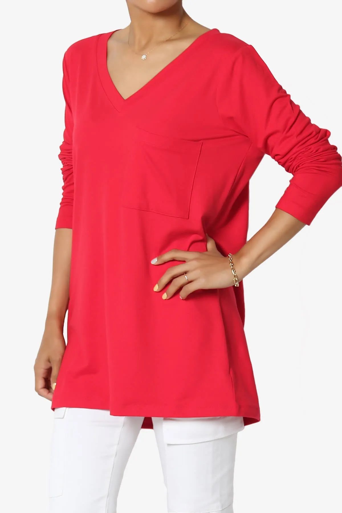 Susan Ultra Soft Chest Pocket Loose Fit T-Shirt