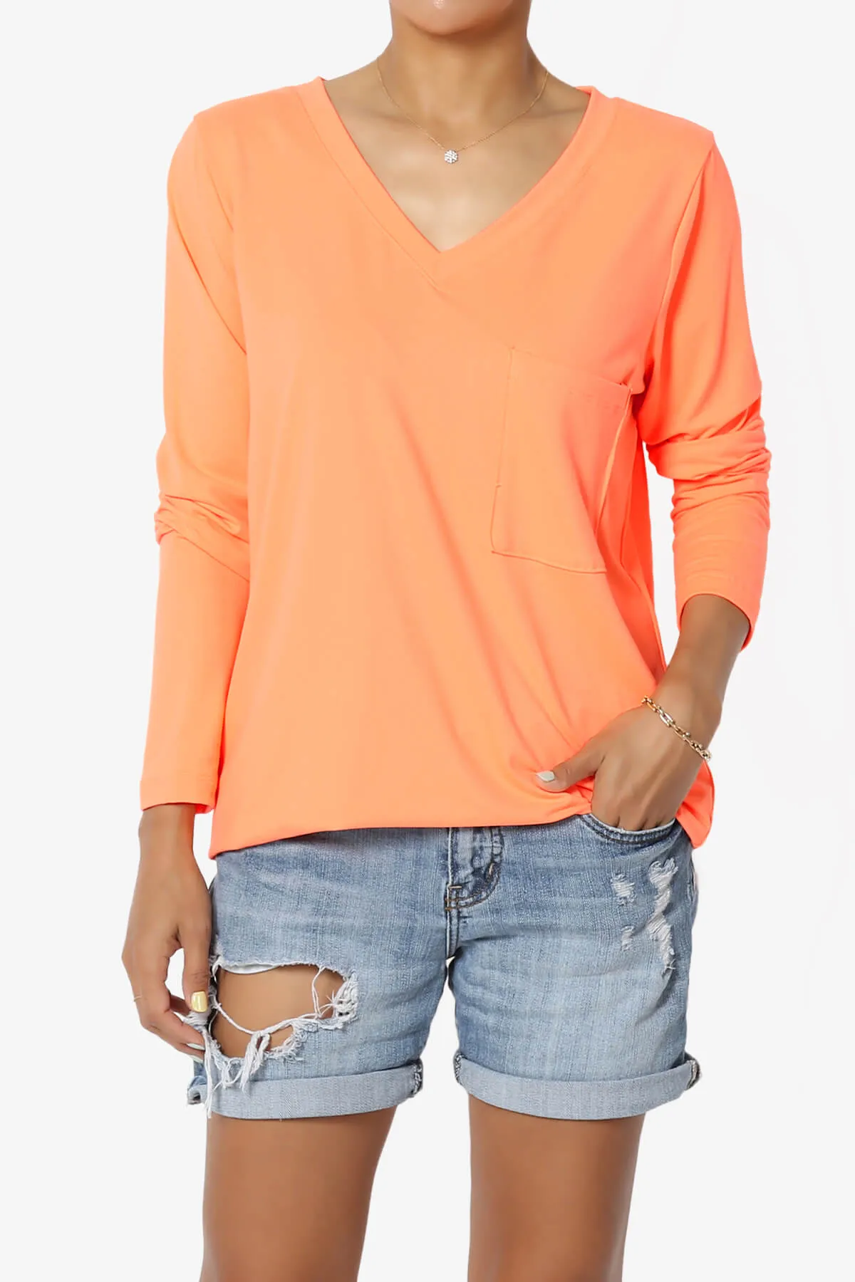 Susan Ultra Soft Chest Pocket Loose Fit T-Shirt