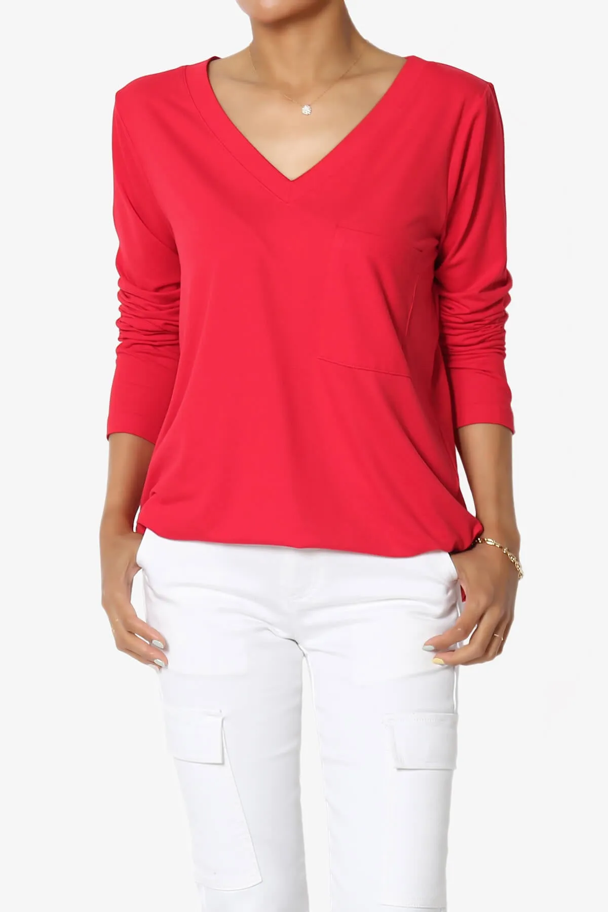 Susan Ultra Soft Chest Pocket Loose Fit T-Shirt