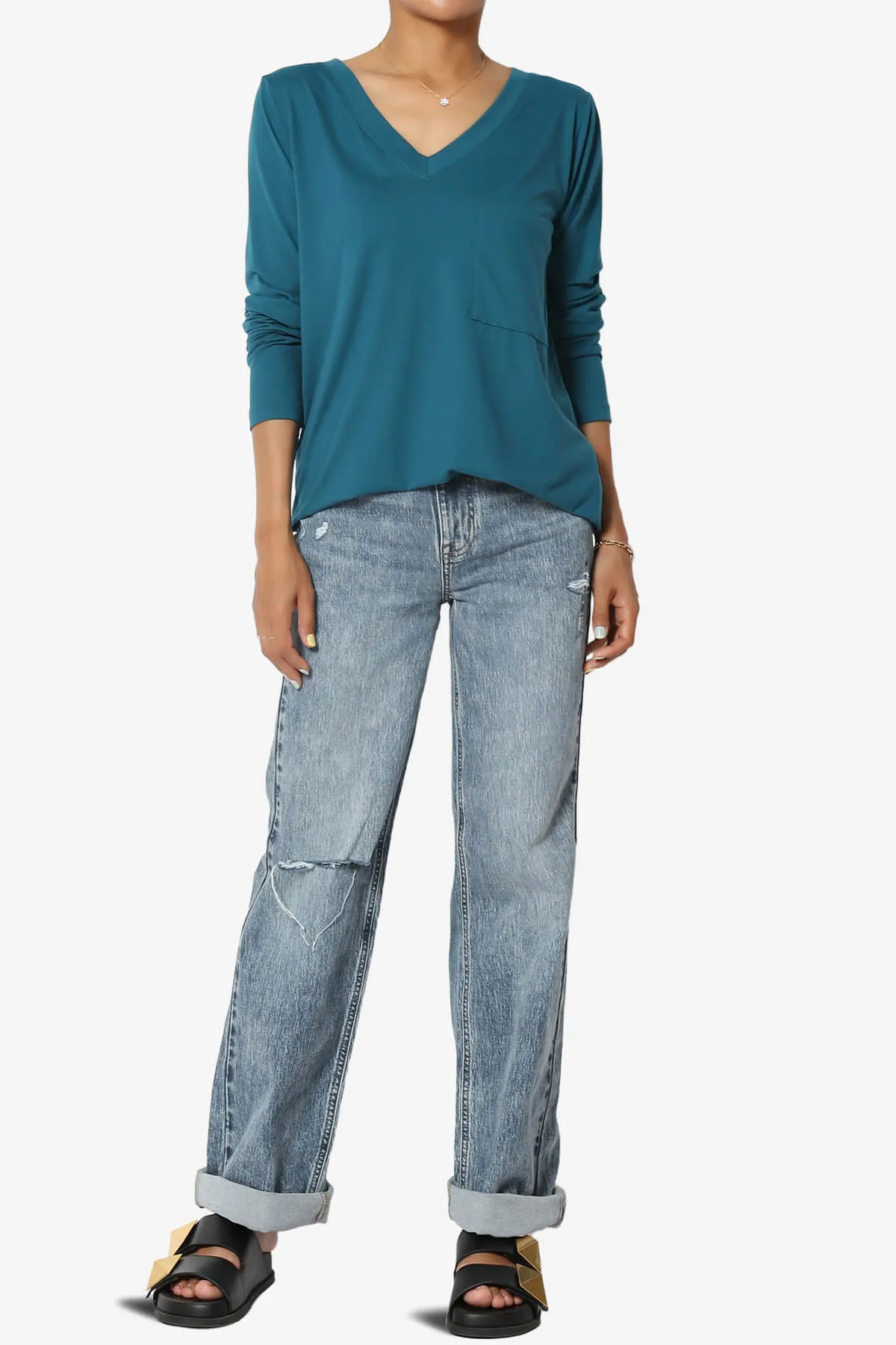 Susan Ultra Soft Chest Pocket Loose Fit T-Shirt