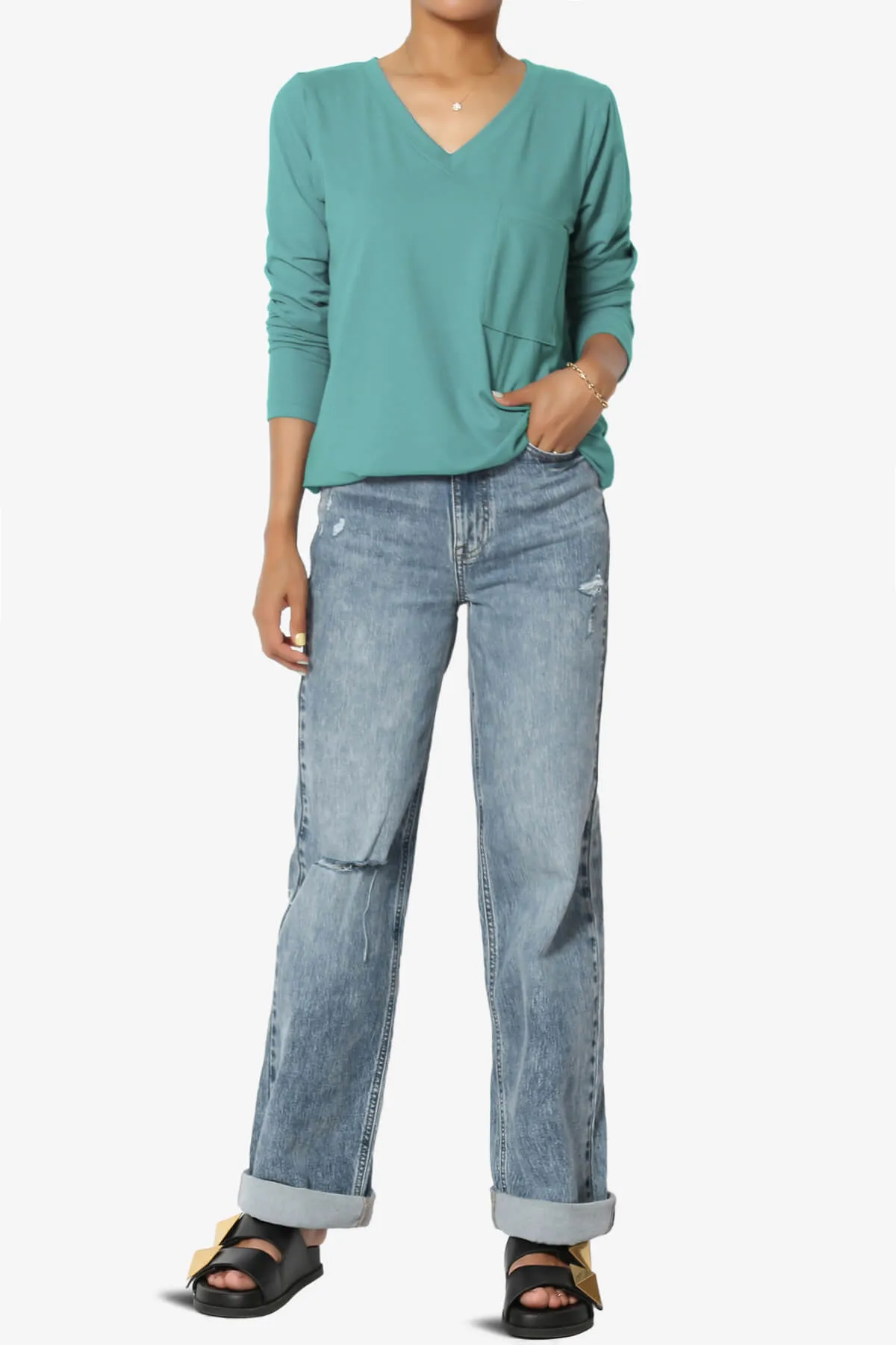 Susan Ultra Soft Chest Pocket Loose Fit T-Shirt