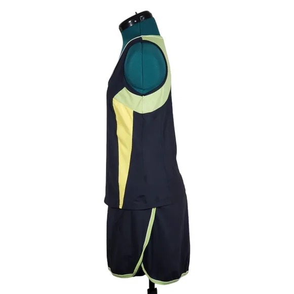 Tail Tank Top and Skirt Skort Set Navy Green Matching Set Medium