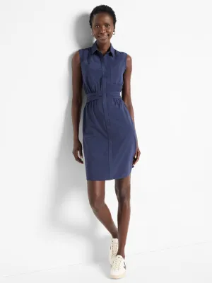 Tech Stretch Pocket Dress in Navy