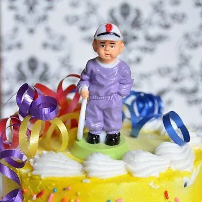 Tennis Player Cake Topper Red Hair Boy Sports Figurine Birthday Party Decoration