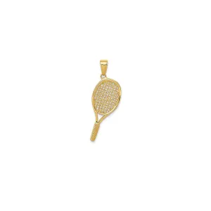 Tennis Racquet Pendant (14K)
