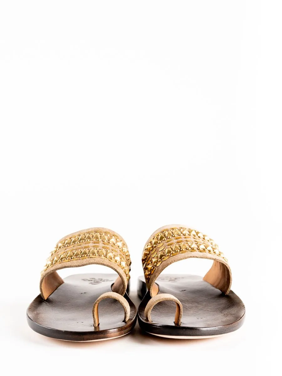 tetra sandal - woodsmoke/brass