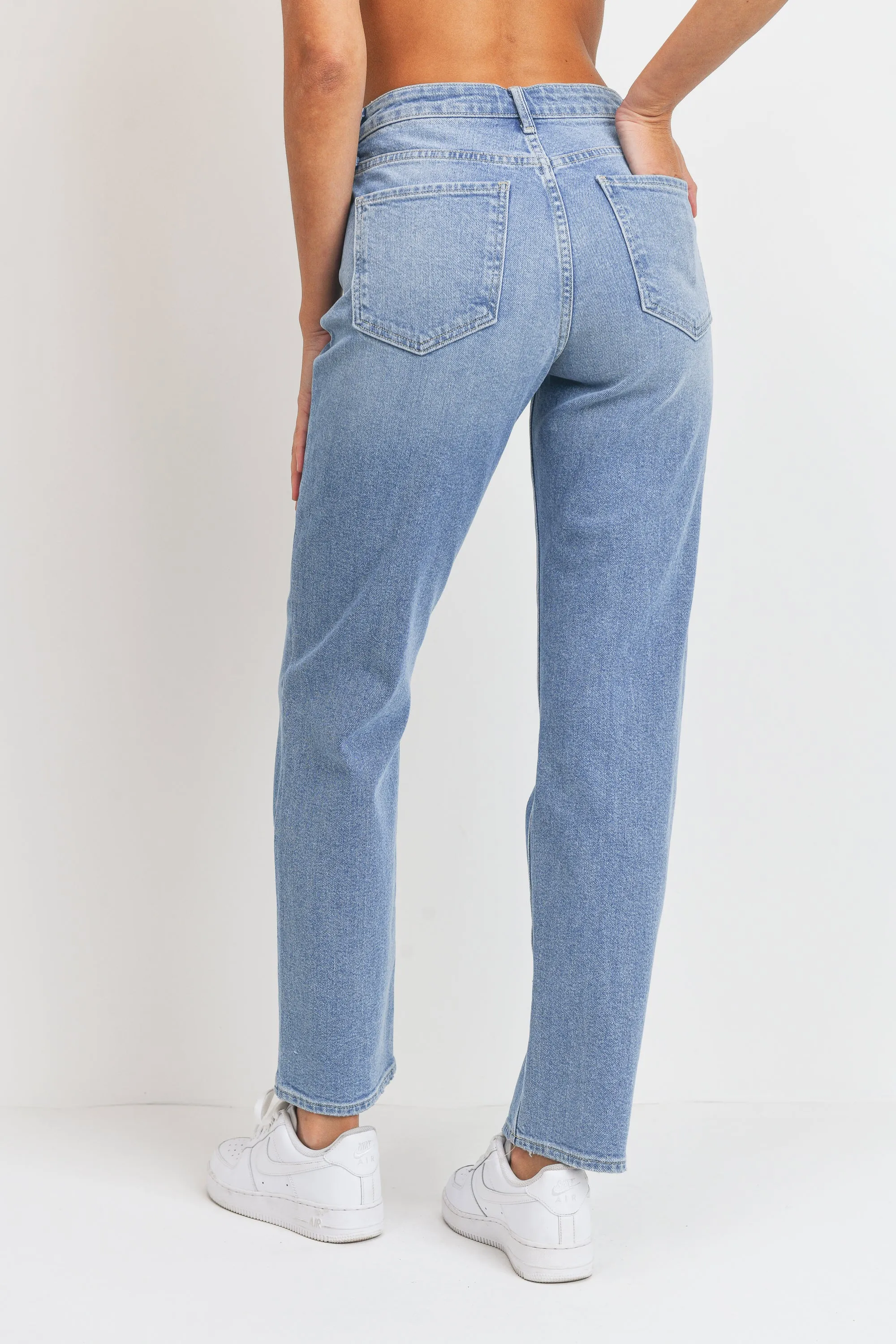 The Cece Full Length High Rise Straight Jeans