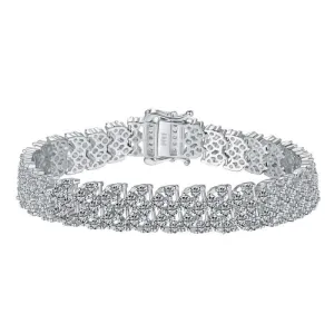 Three Row Diamond Tennis Bracelet