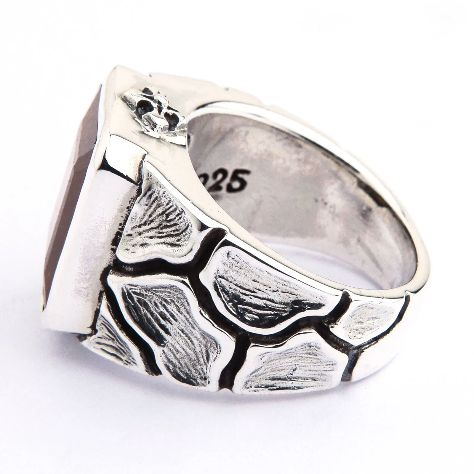 Tigers Eye Sterling Silver Mens Ring