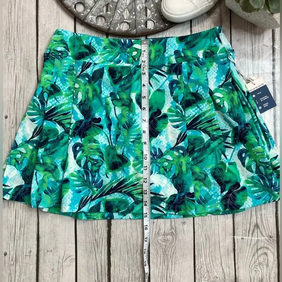 TOMMY BAHAMA ACTIVE Golf Tennis Knit Skort Azure Lagoon Tropical Print