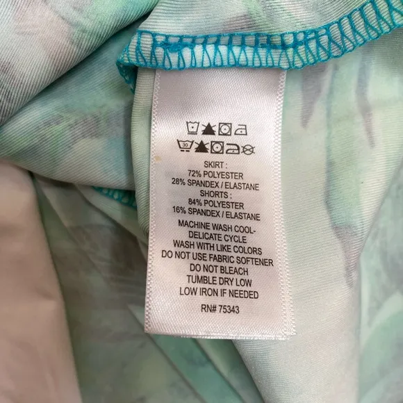 TOMMY BAHAMA ACTIVE Golf Tennis Knit Skort Azure Lagoon Tropical Print