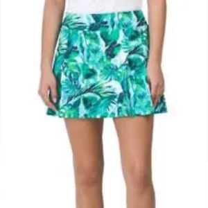 TOMMY BAHAMA ACTIVE Golf Tennis Knit Skort Azure Lagoon Tropical Print