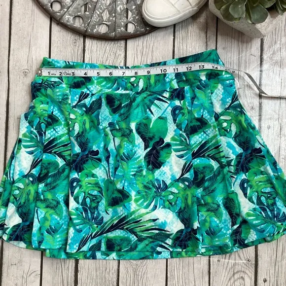 TOMMY BAHAMA ACTIVE Golf Tennis Knit Skort Azure Lagoon Tropical Print