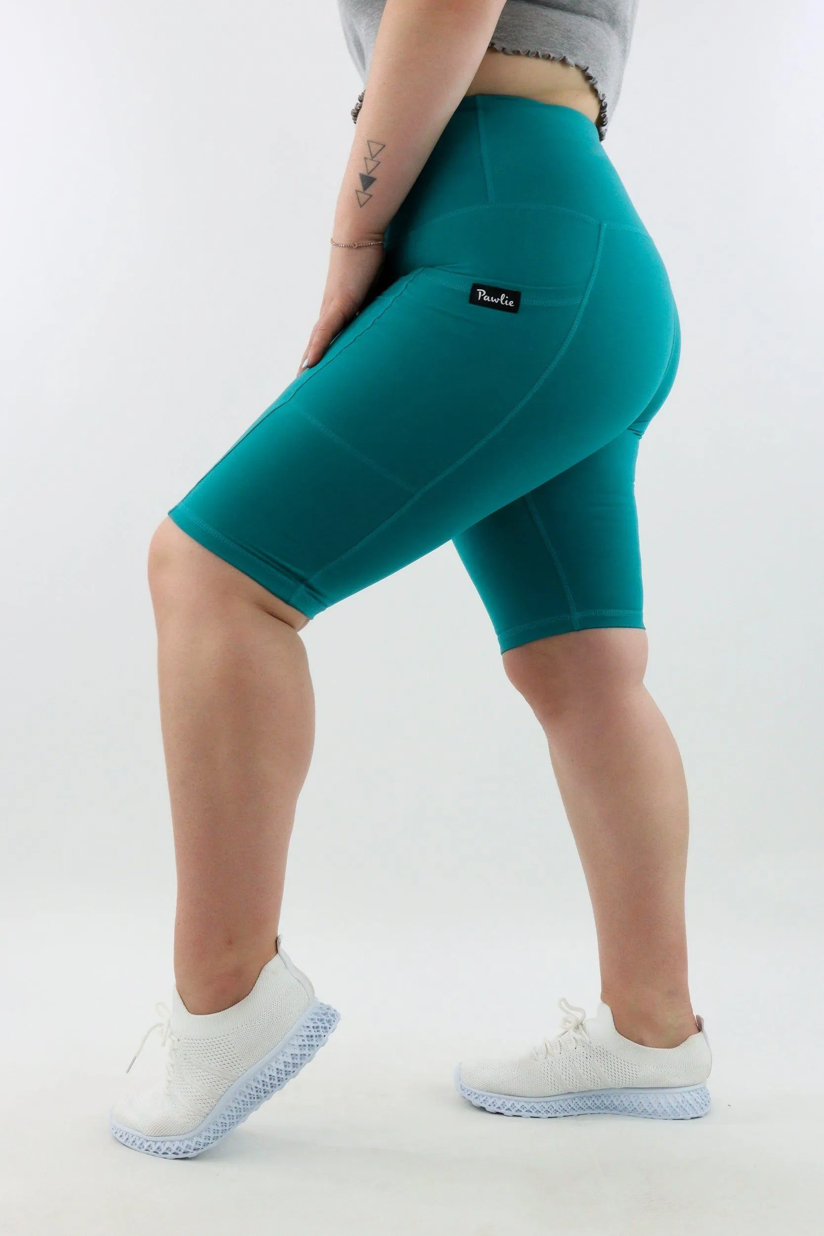 Turquoise - Leg Pockets - Long Shorts - Hybrid 2.0