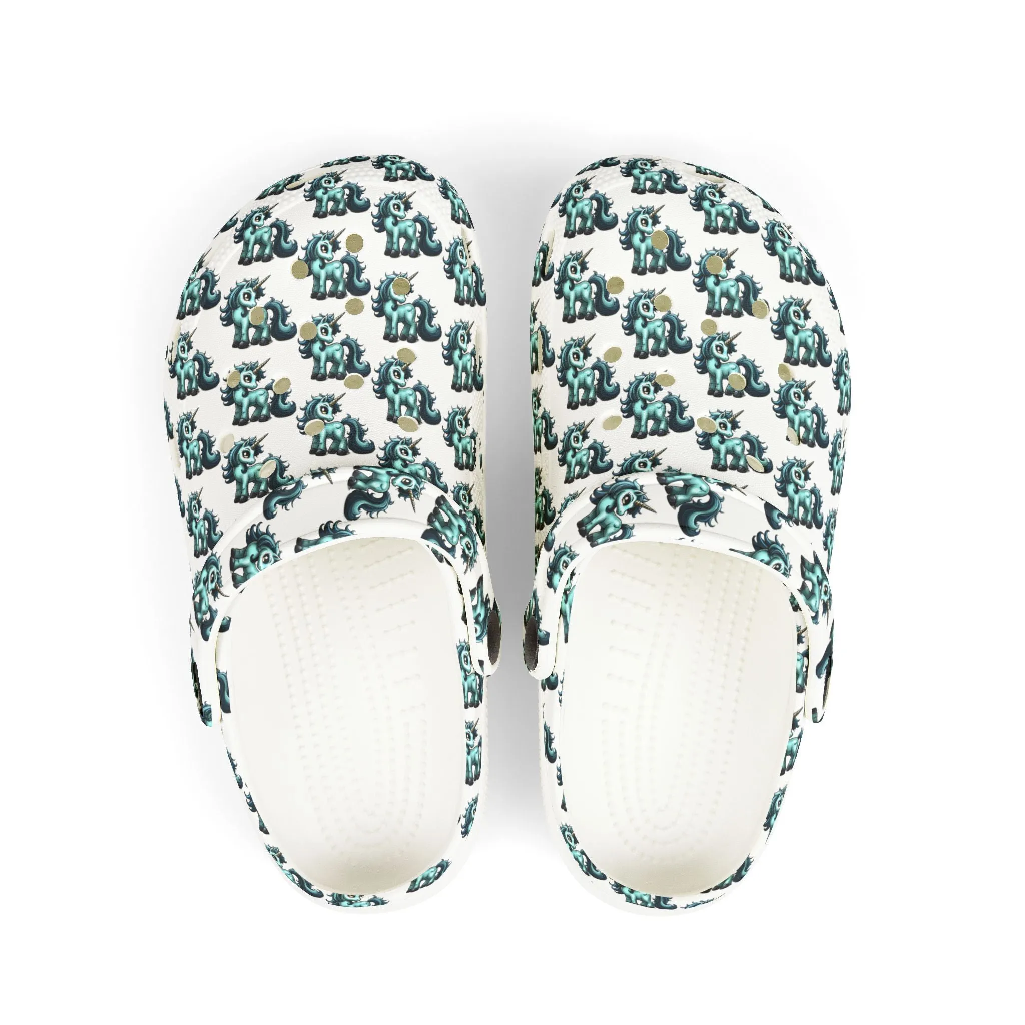 Unicorn Print Kid's EVA Foam Clogs - Fun & Comfortable Footwear for Kids