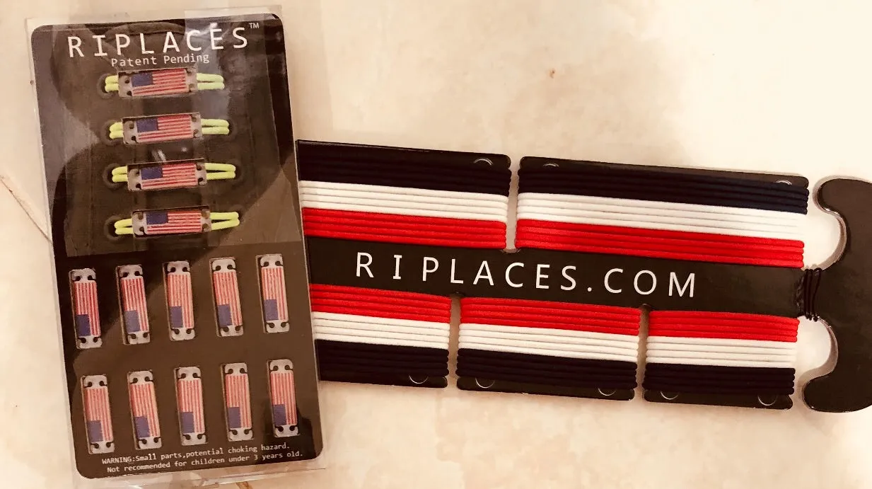 USA Flag No-Tie Shoelace Kit – Custom Patriotic Shoelaces