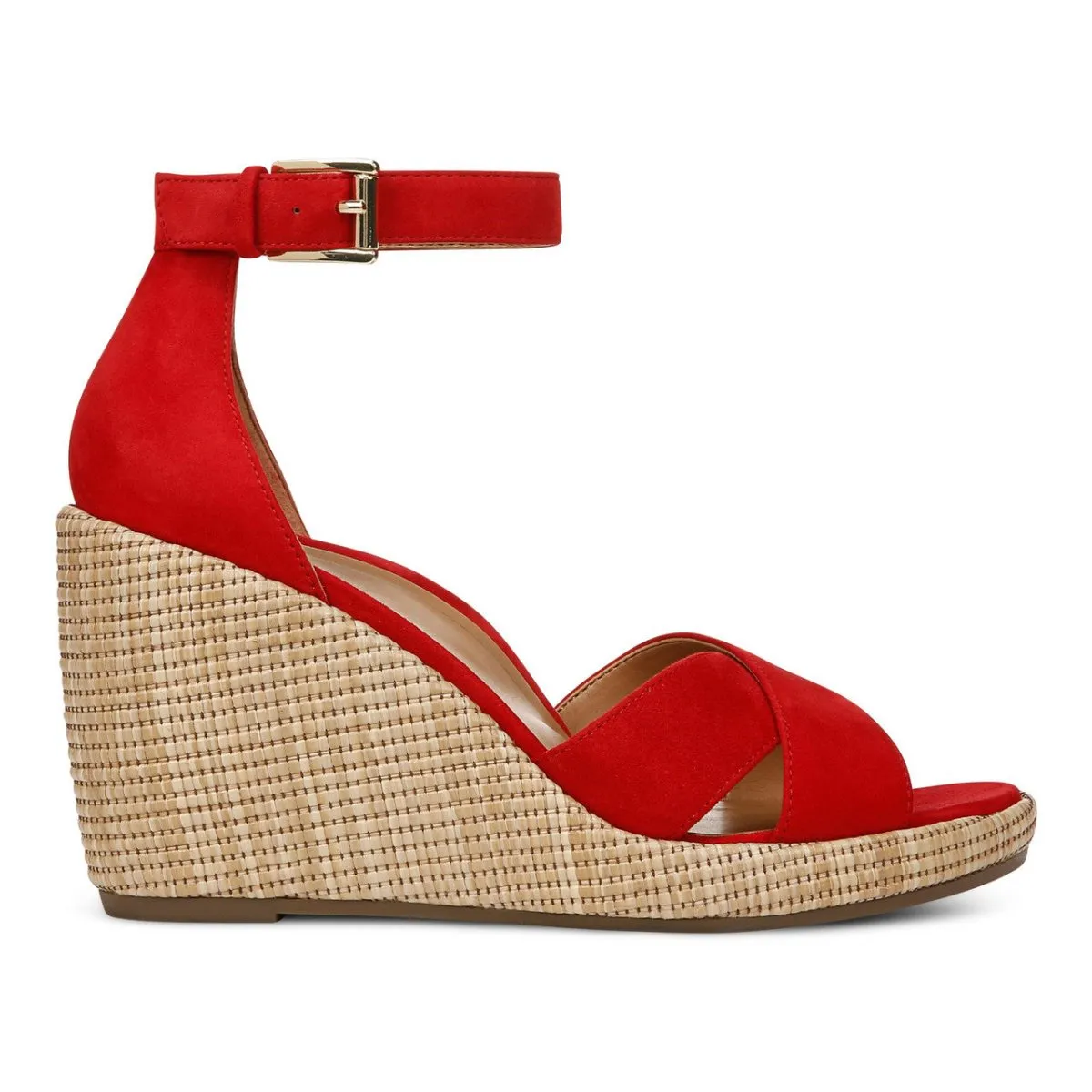 Vionic Women's Marina Heeled Sandals Red Suede Sandal