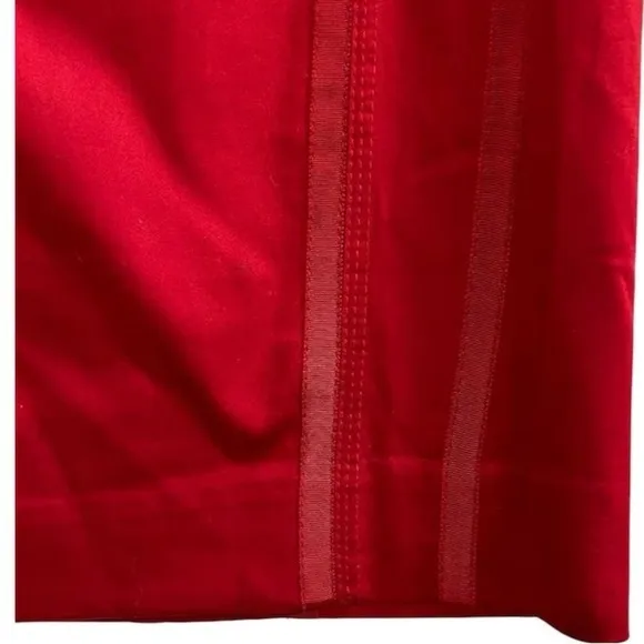 White House Black Market Women's Deep Red Satin Pencil Skirt Size 8