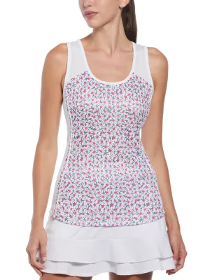 Women's Floral Print Tennis Tank Top